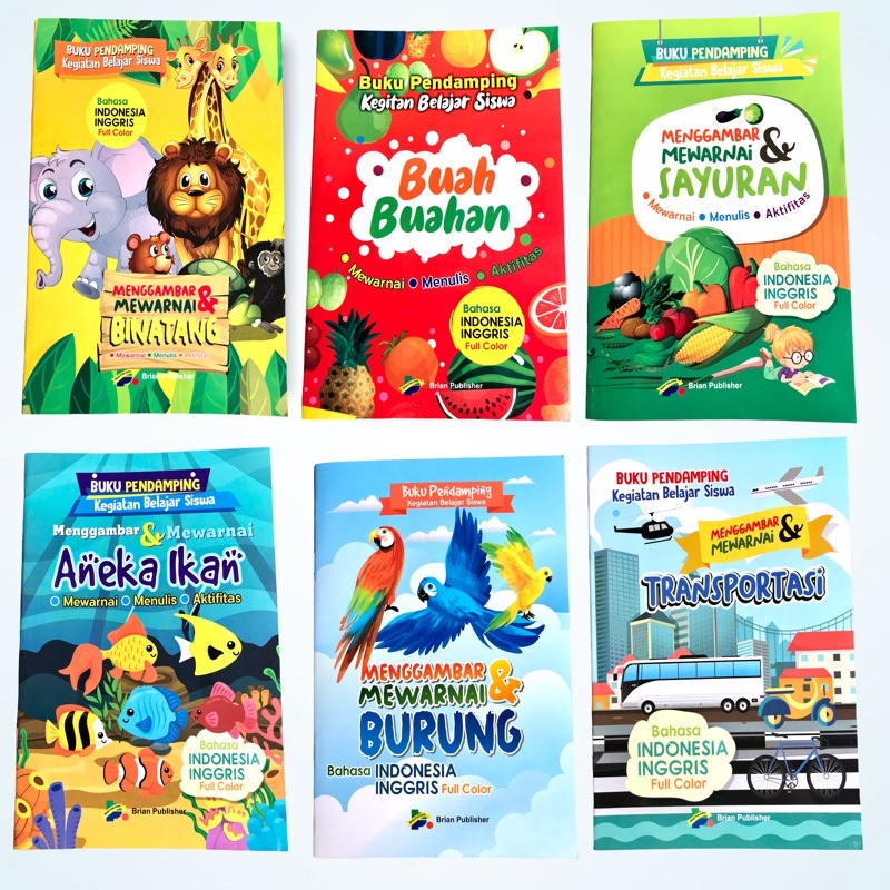 Buku Pendamping Kegiatan Siswa / BUKU TK & PAUD - Buku Belajar Menggambar & Mewarnai [ Brian Publish