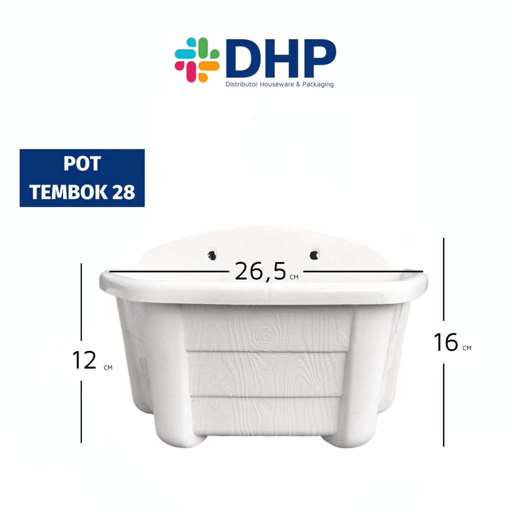 Pot Tembok 28 (D=26,5cm) Bunga Tanaman Hias Dinding Kayu Bibit
