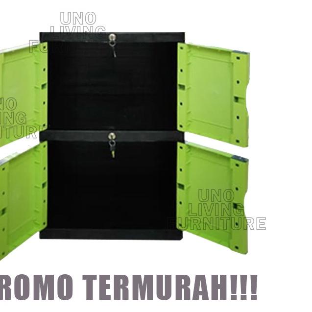 ✿ LEMARI PAKAIAN PLASTIK 2 SUSUN FULL KUNCI LEMARI APOLLY STAR 2 SUSUN LEMARI PINTU LEMARI PLASTIK T