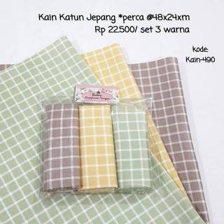  SERI 1 KAIN  KATUN  JEPANG PERCA  48x24cm perset isi 3 