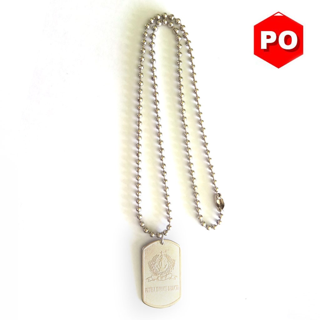 Kalung Nama ID Tag - Kalung Militer - Kalung Dog Tag Custom Nama