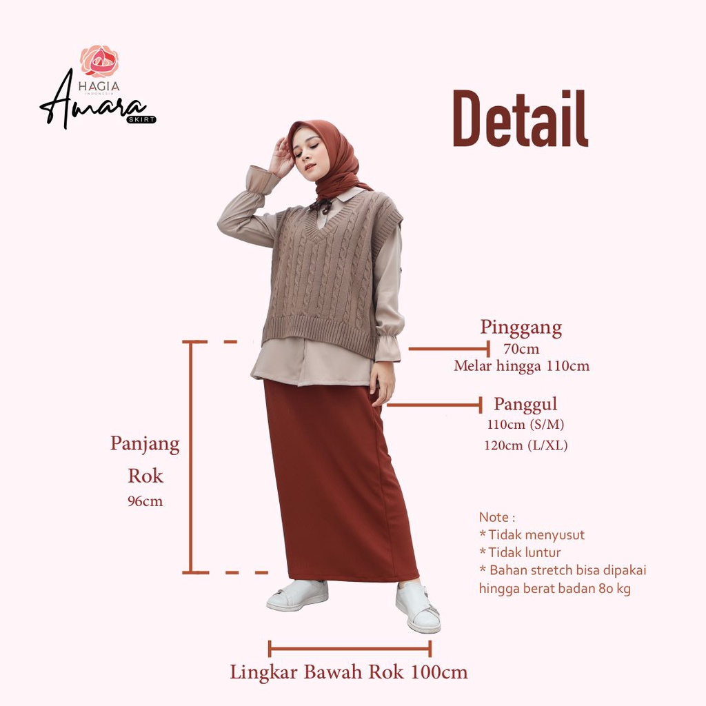 Basic skirt by hagia_id hagia indonesia rok polos bahan kaos knit premium stretch