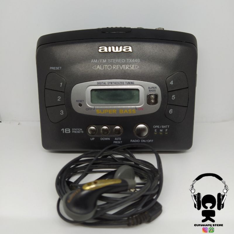 Aiwa Walkman Aiwa TX466 Pemutar Kaset Pita Tape Radio Jadul Lawas