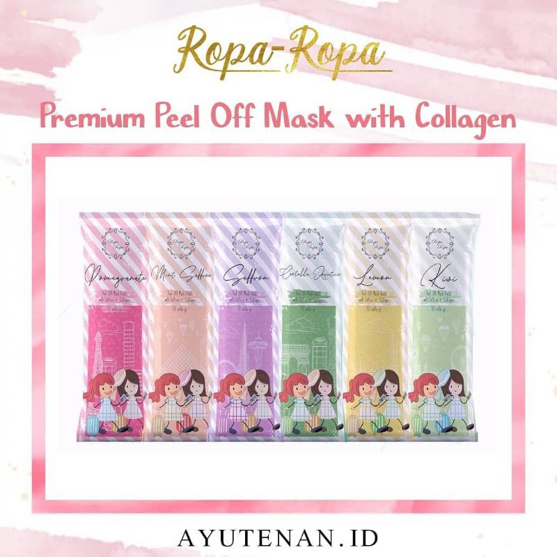 [BELI 5 FREE SPATULA] Masker Peel Off Roparopa / Ropa Ropa Premium Peel Off Mask Saffron & Collagen