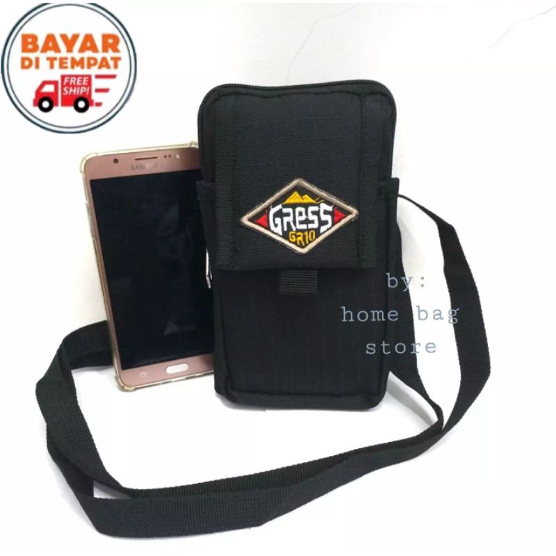 Tas Selempang Multifungsi Tas hp 7 in Leather Case Slingbag