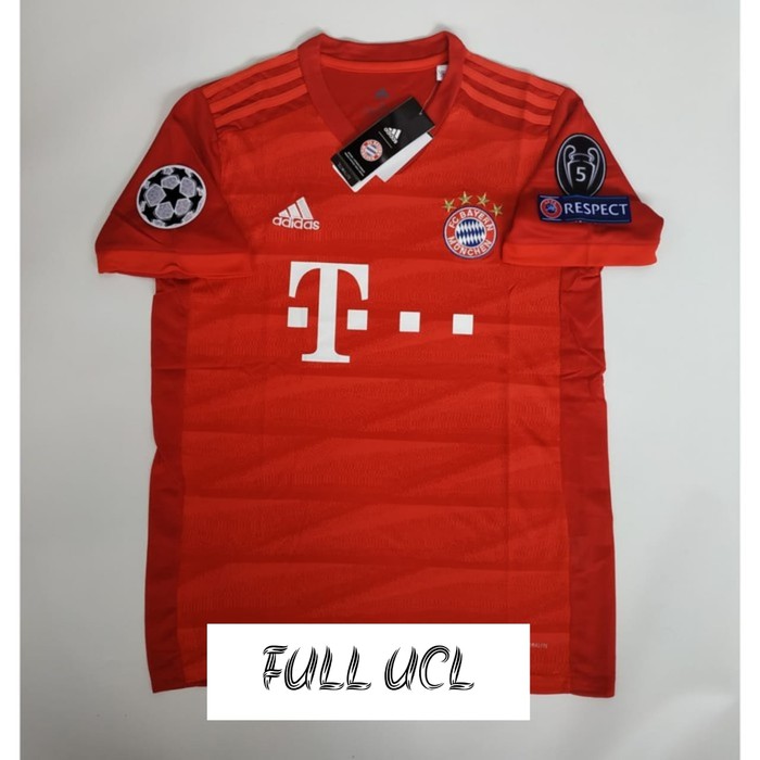 FULL PATCH UCL JERSEY BOLA BAYERN MUNCHEN HOME 2019/2020 GRADE ORI