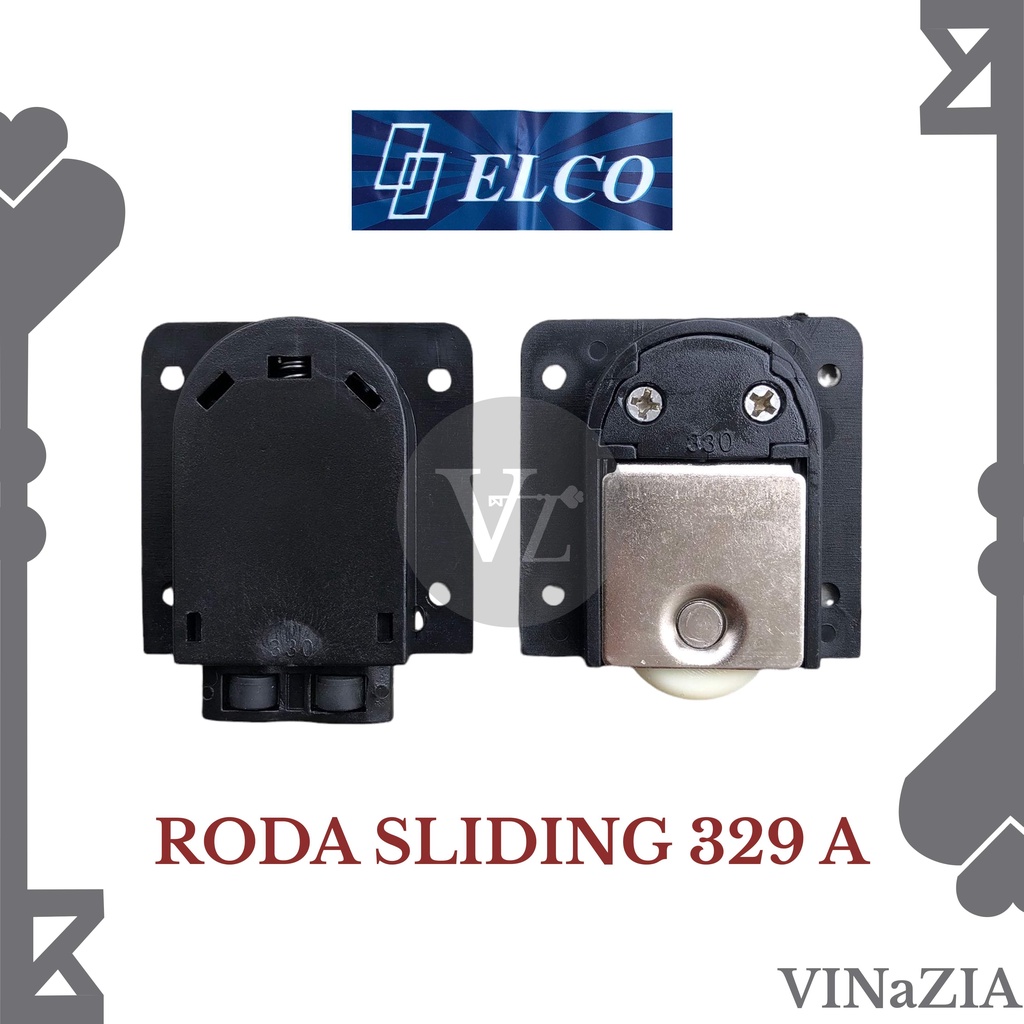 RODA PINTU GESER ELCO 329 A KOMPLIT 1 SET / RODA PINTU SLIDING PLASTIK SD-3141 KOMPLIT 1 SET