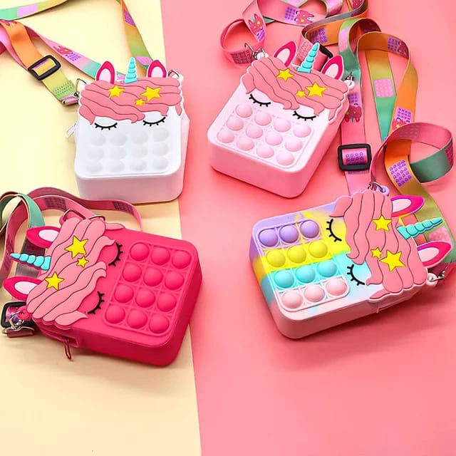 ♥TMALL88♥Slingbag Pop It Anak Pop It Jelly Bag Unicorn Fashion