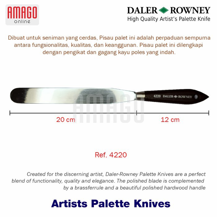 

Pisau Palet DALER-ROWNEY - Artists Palette Knife - 4220 - 803004220