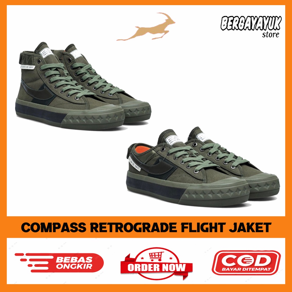 Sepatu Compass Retrograde Low / High Flight Jacket - Original (BNIB)