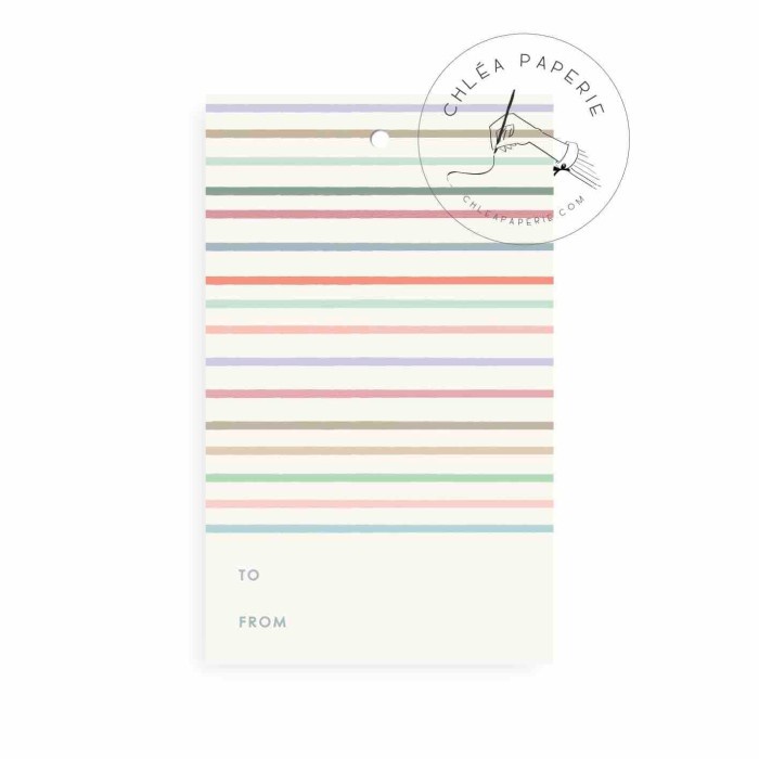 

✨ BISA COD ✨ Gift Tag / Lines Pastel Multicolor