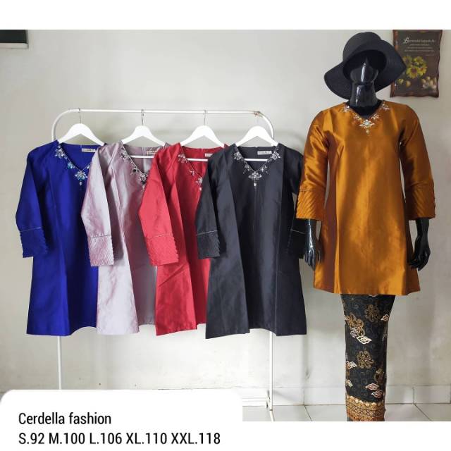 Tafeta tunik Payet opnesel