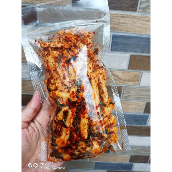 basreng daun jeruk basreng pedas cemilan  makanan ringan  isi 100gram-2