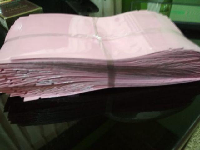 8 X 12 Min100pcs Blue Pink Kantong Plastik Masker Ziplock Klip Pouch Bag Warna Biru Alumunium  Foil