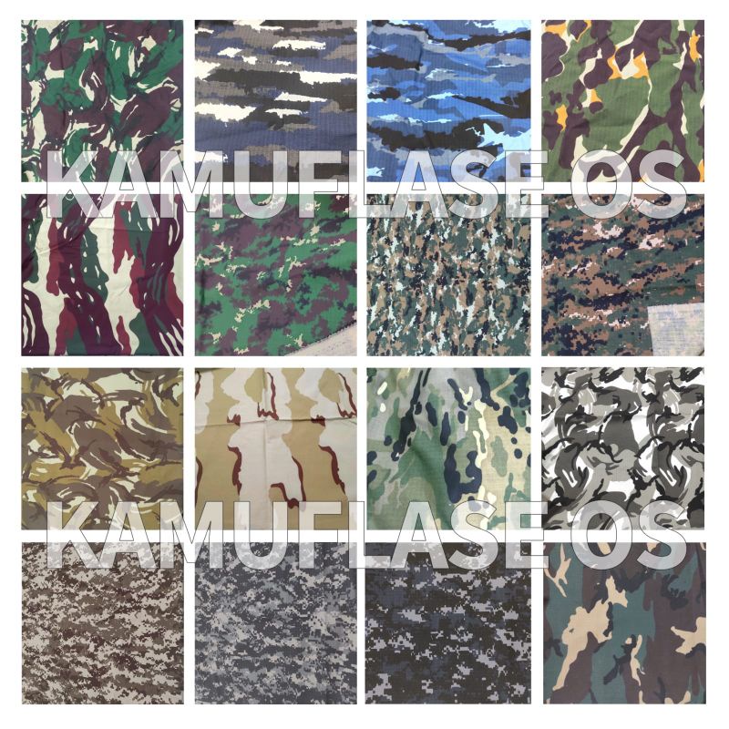 Bahan kain Ripstop loreng army kain loreng Brimob TNI AD AU AL NKRI Banser PP Multicamp dll~ BAHAN