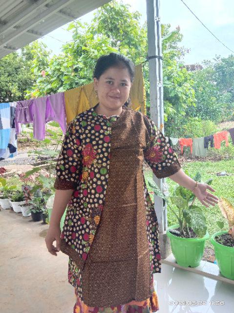 Batik Tunik Zipper Seling Genes Modern Kekinian Pakaian Kerja Kantor Kondangan Selling Seragaman