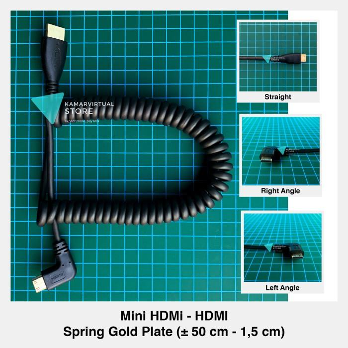 Hdmi | Mini Hdmi To Hdmi Right / Left Angled 90 L Spring Spiral