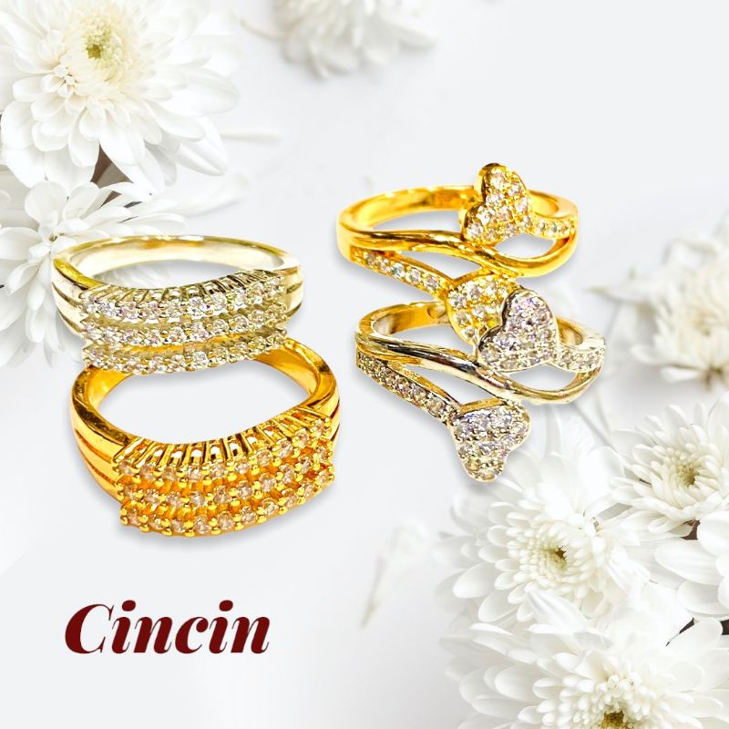 cincin permata //perhiasan pengganti emas//cincin//cincin wanita