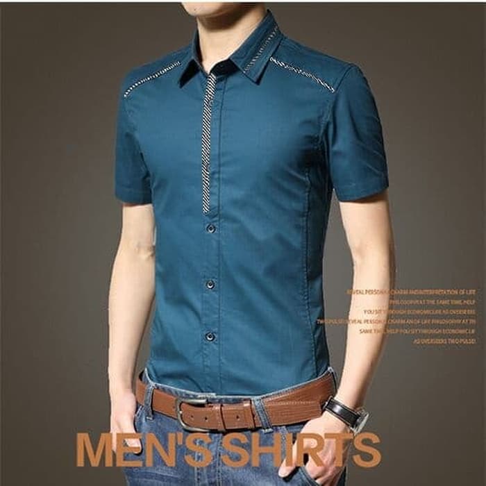 [KEMEJA ROBY TOSCA SC] Kemeja pria katun strecth hijau tosca