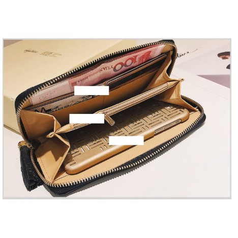 Dompet Korea Fashion Kulit Sintetis Motif Jahit Diagonal LOD005 012-1