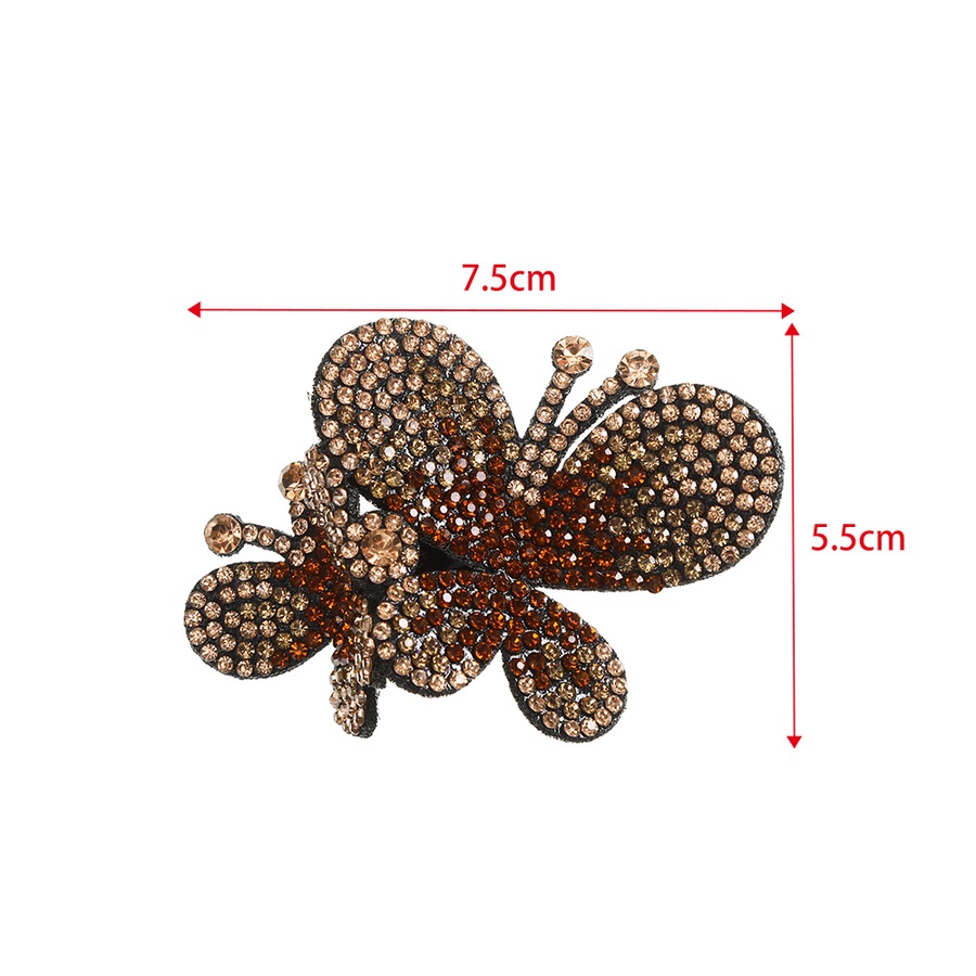 Retro Women Crystal Butterfly Hairpin Full Rhinestone Hair Clip Barrette Hair Accessories