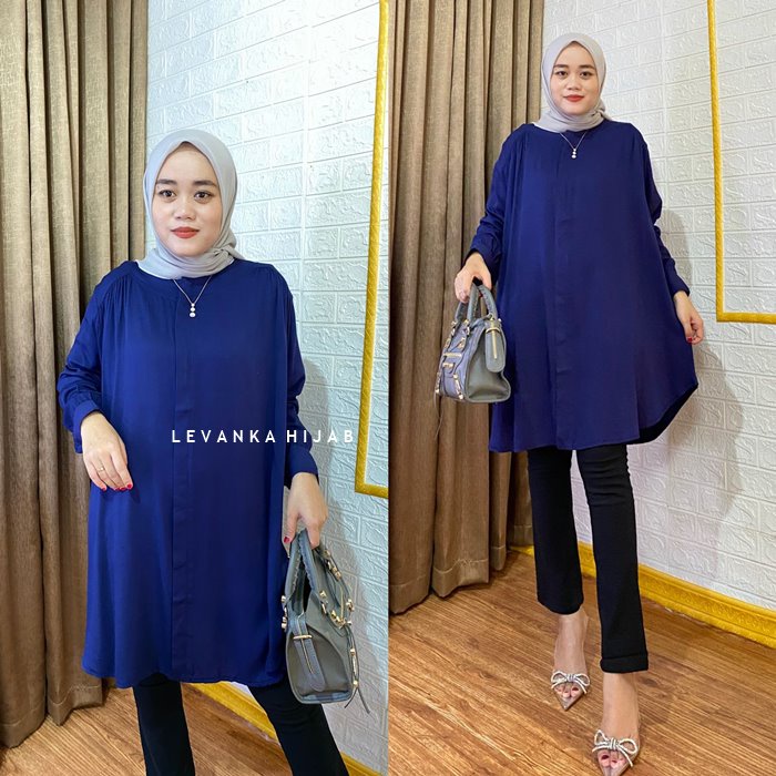 Baju Atasan Tunik Katun Rayon Twill / Freya Tunik