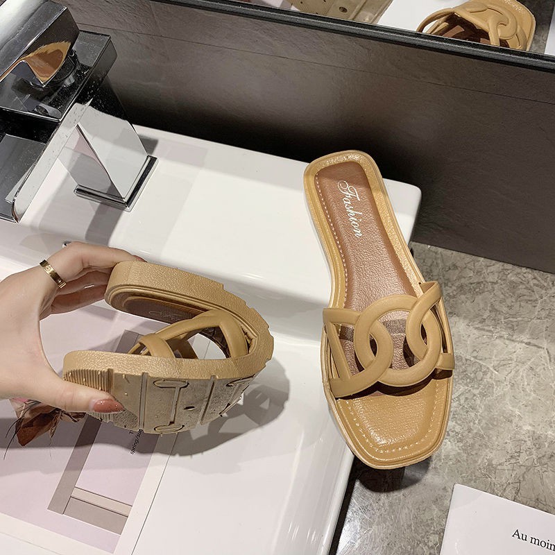 {Lav - S940} Sandal Fashion Model Bulat / Sandal Slip Wanita Motif Lingkaran / Sandal Slop Cewek-6