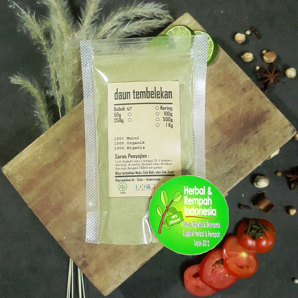 

Daun Tembelekan Bubuk - 100 GR / REMPAH / JSR / 100% MURNI