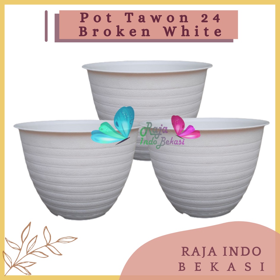 Pot Tawon 24 Broken White