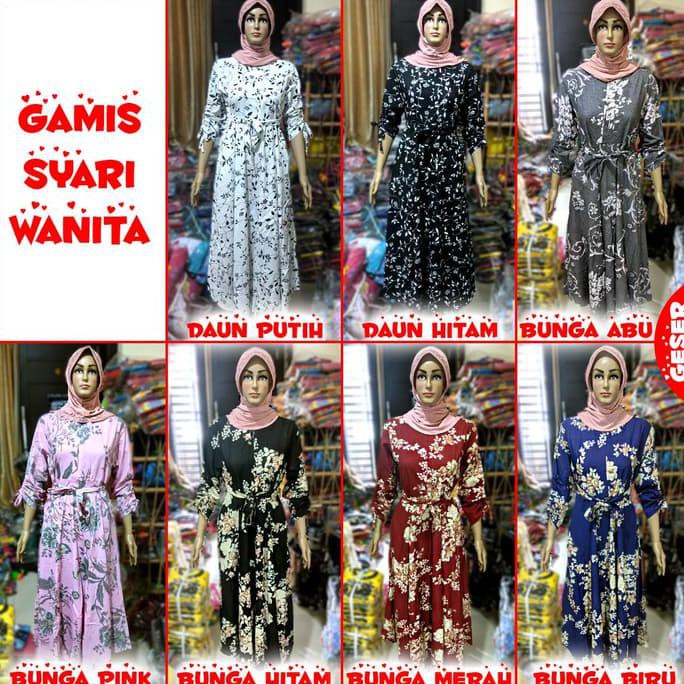 Model Baru Baju Gamis Syari Wanita Katun Jepang Terjangkau