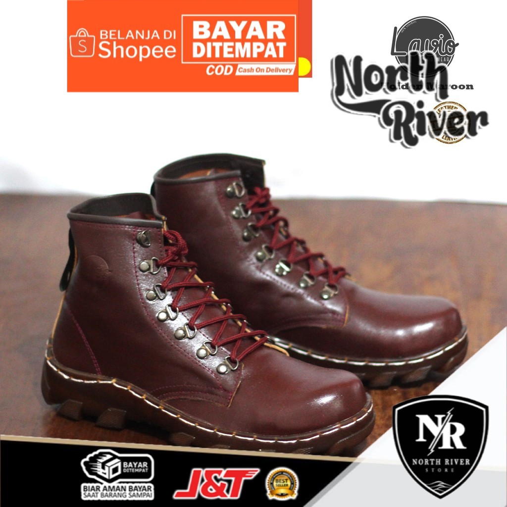 Northriver.id - SEPATU KULIT ASLI 100% SAFETY CASUAL KEREN DIPAKAI TOURING LAVIO HOLDEN