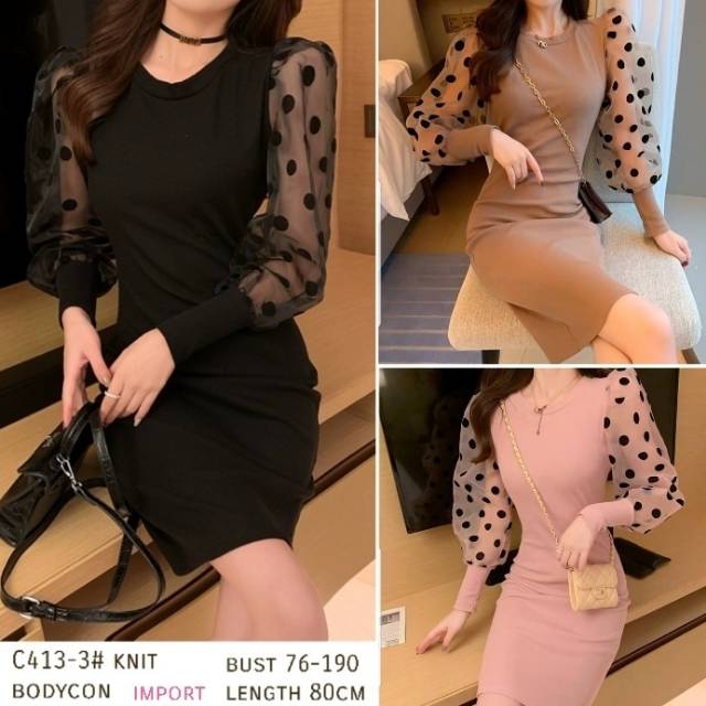 C413-3# Knit Bodycon BM9