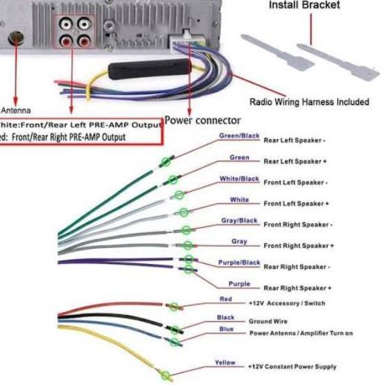 ❅ Soket Tape Mobil head unit single din 12 pin Male socket tape mobil setrum dan speaker ♪