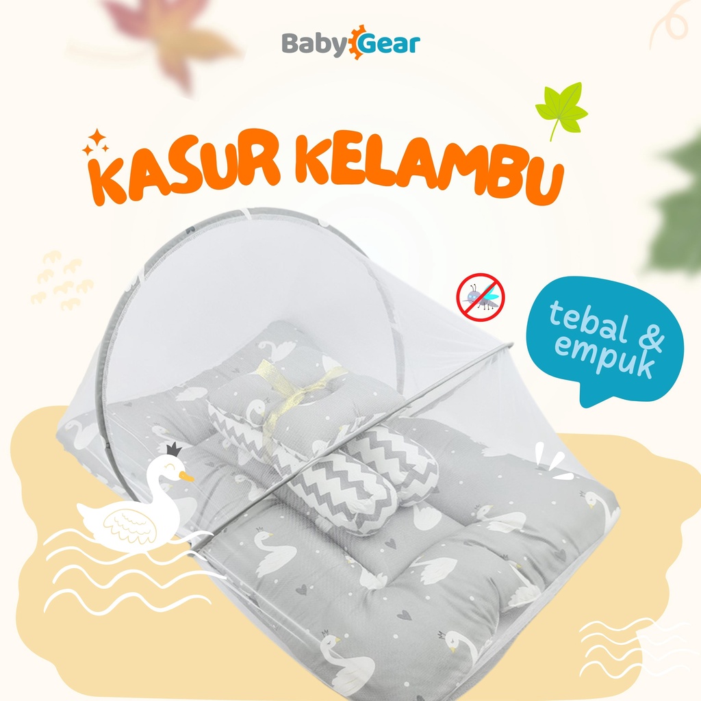 Kasur bayi bantal guling lipat kelambu / kasur bayi kelambu [GRATIS BANTAL GULING DAN TAS MIKA]