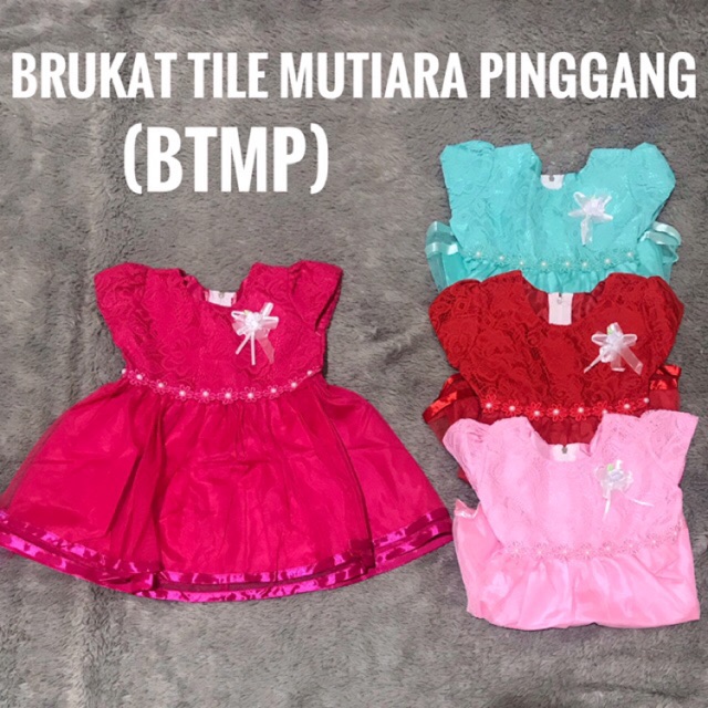 Dress Bayi Perempuan BABYPHORIA Brukat dan Tile