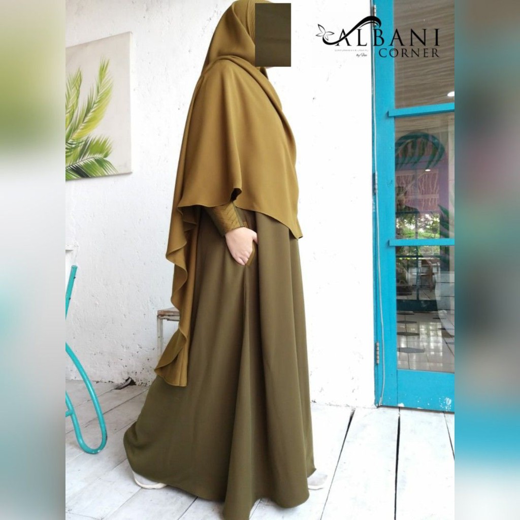 Gamis Kecombrang set by Albani Corner / Gamis Murah