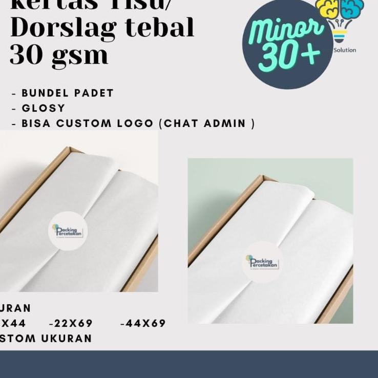 

Limited - 25x66cm=50pcs Kertas Dorslag Lito Perlengkapan Packing Gift Aesthetic Bungkus Sepatu Tas Topi Baju dll By Aqilsolution