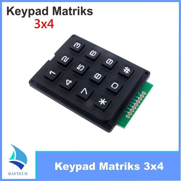 Keypad Matriks 4x3 / 3x4 karet timbul for arduino