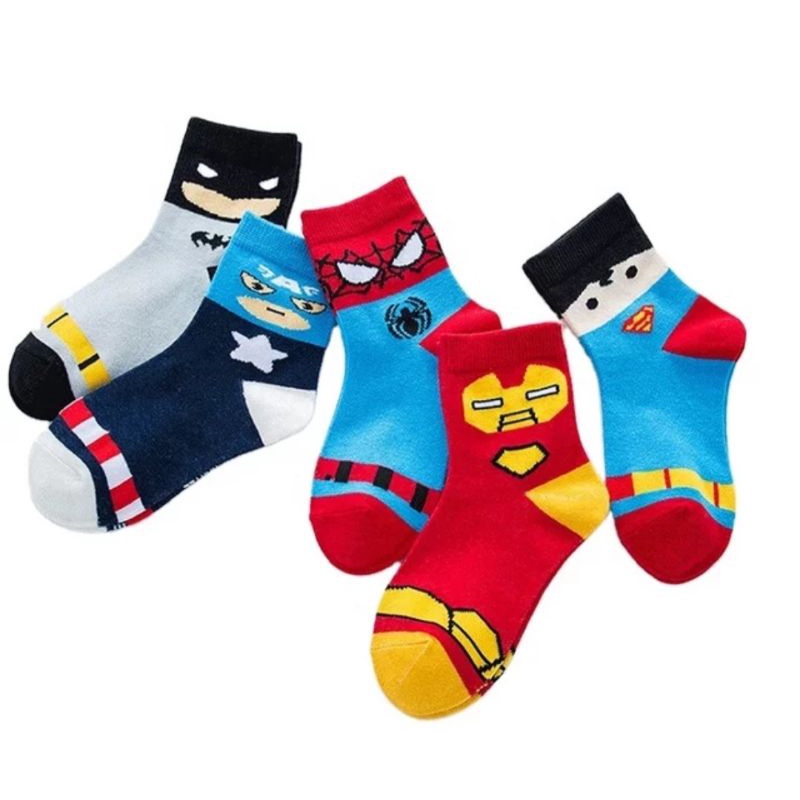 kaos kaki anak motif SUPERHERO ( 2 - 7 tahun )