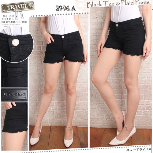 SUMMER JEANS HIGHWAIST (27-32) Celana Hotpants Jeans Rawis Korean Style