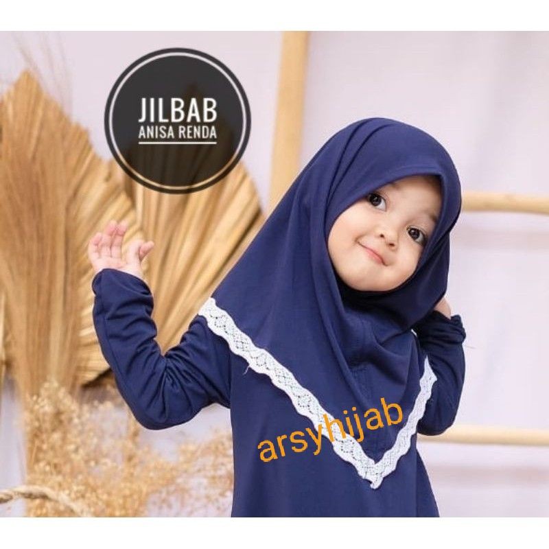 hijab ank anisa renda polos / kerudung anak