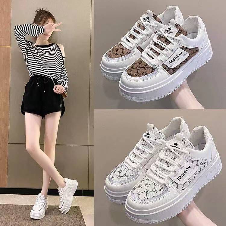Free Box Sneakers Wanita Import Sneakers Korea Sepatu Snekers Wanita Trend NS A608
