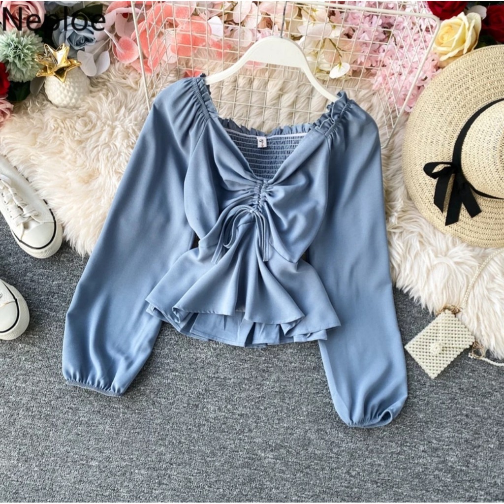 FWG - BLOUSE YAARA / BLOUSE KOREA / ATASAN WANITA TERBARU / ATASAN KARET