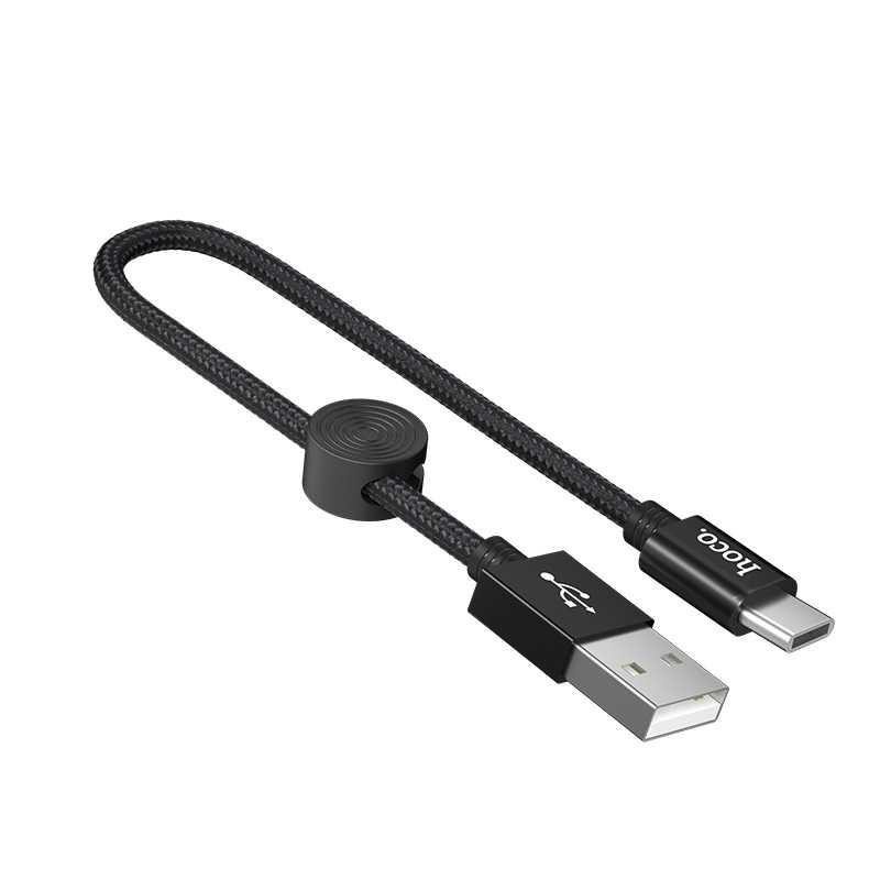 HOCO Premium Kabel Charger USB Type C 3A 25cm - X35 - Black