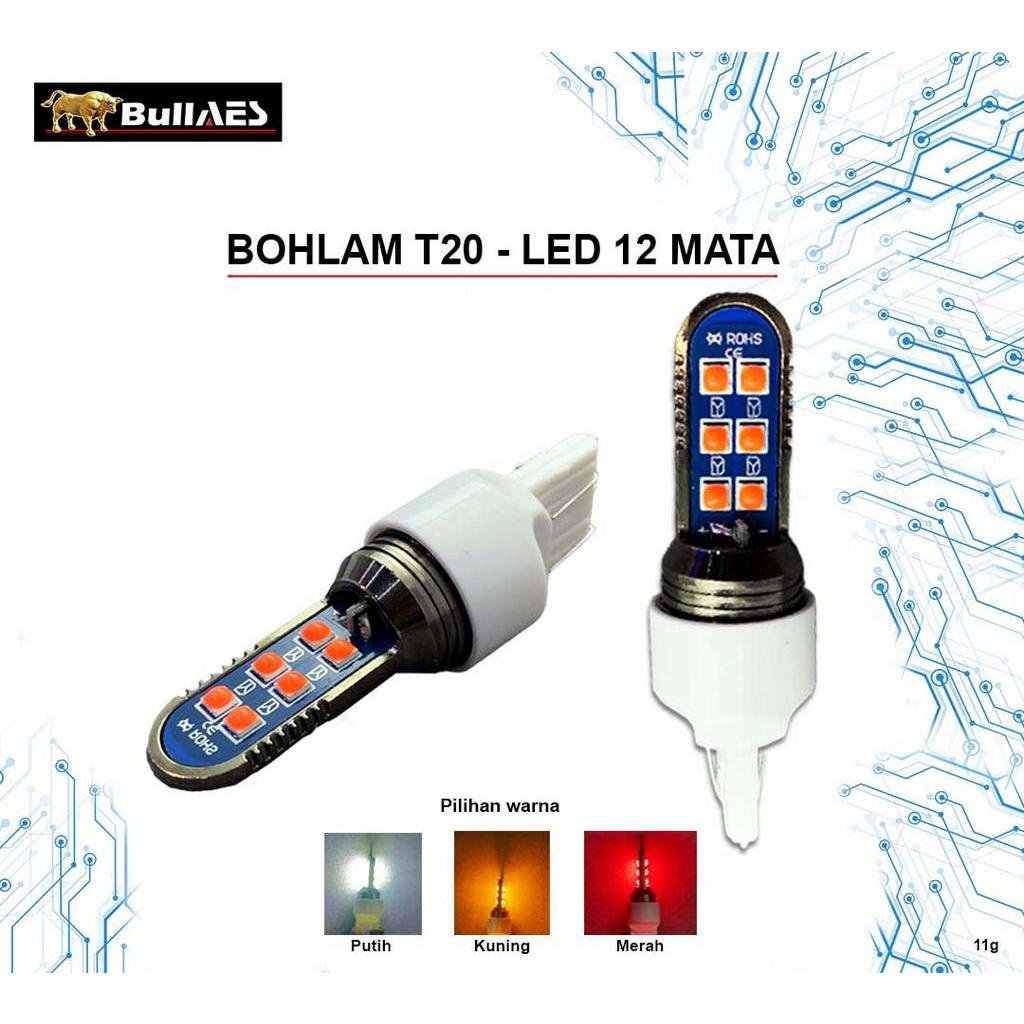 Bohlam T20 7440 7443 12 Titik Led Non Flash