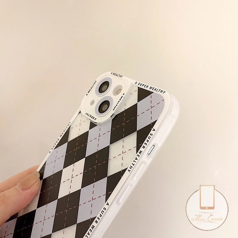 Vivo Y16 Y22 Y02s Y35 Y12 Y15S Y12i Y12s Y21 T1 Y15 Y17 Y15A Y01 Y11 Y1S Y20 Y31 Y33S Y21S Y91 Y95 Y20i V23 V23E Y20s Y30 Y50 Y51 Y53S Y51A Diamond Grid Pattern Soft Case Cover