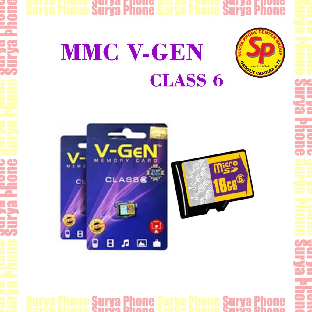 MMC V-GEN CLASS 6 Memori Micro SD Original Non Adaptor