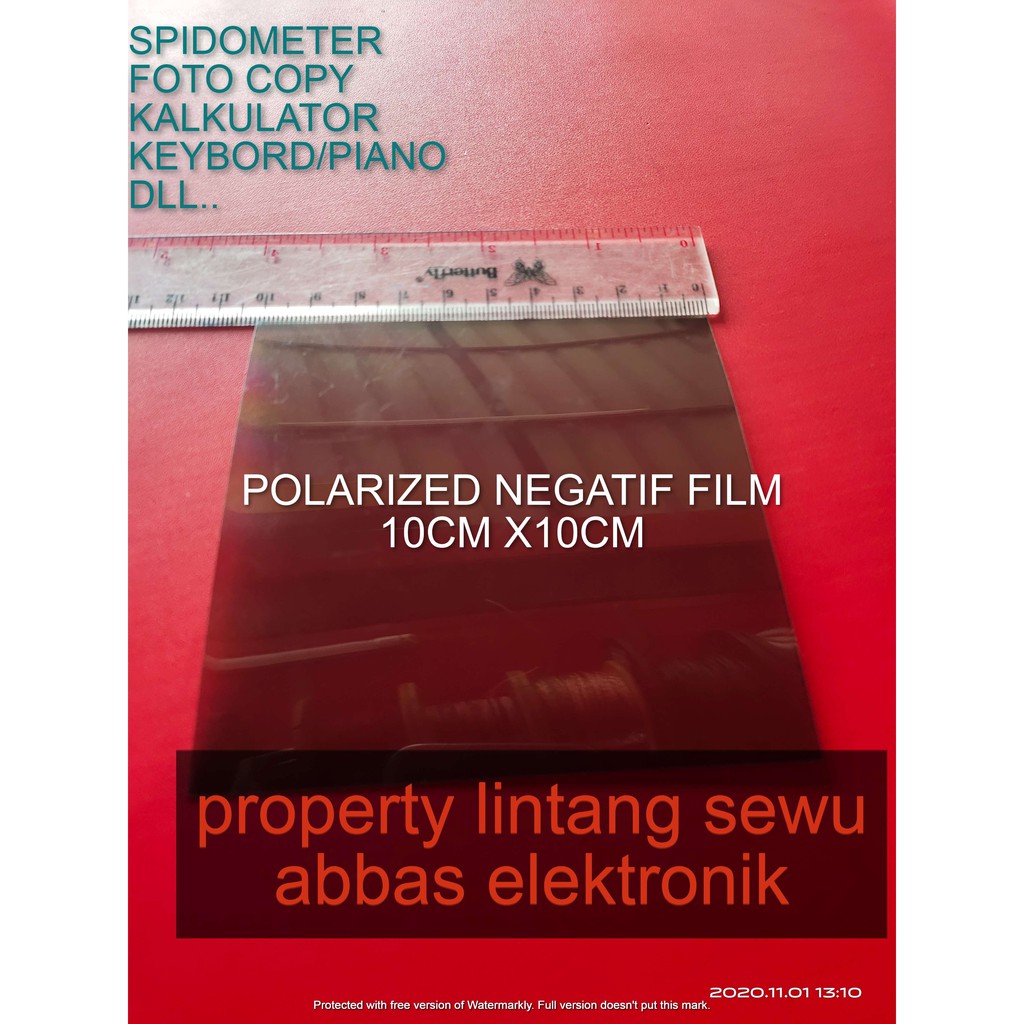 POLARIS POLARIZED NEGATIF FILM 10X10 LCD LAYAR SPEEDOMETER SPIDOMETER KALKULATOR KEYBOARD FOTO COPY