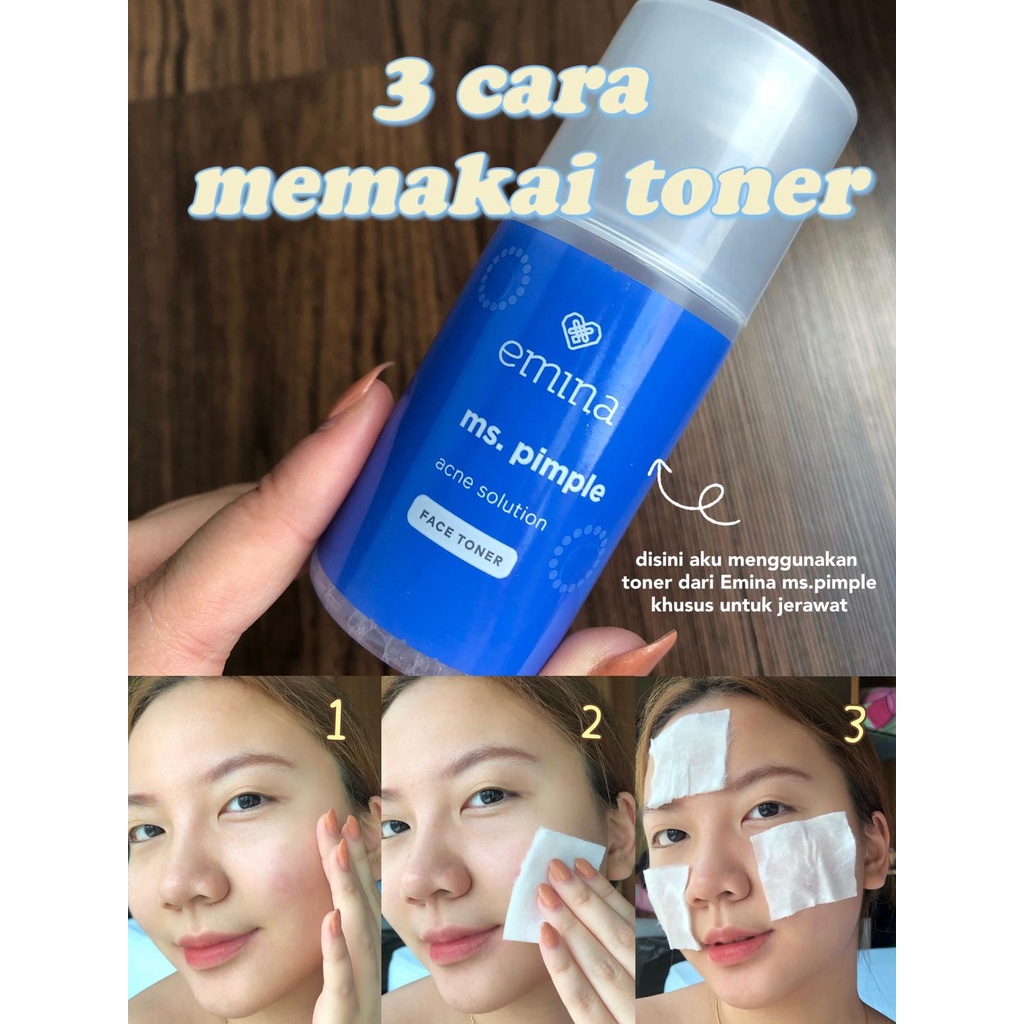 EMINA MS PIMPLE ACNE SOLUTION FACE TONER 50 ML RUMAH CANTIK