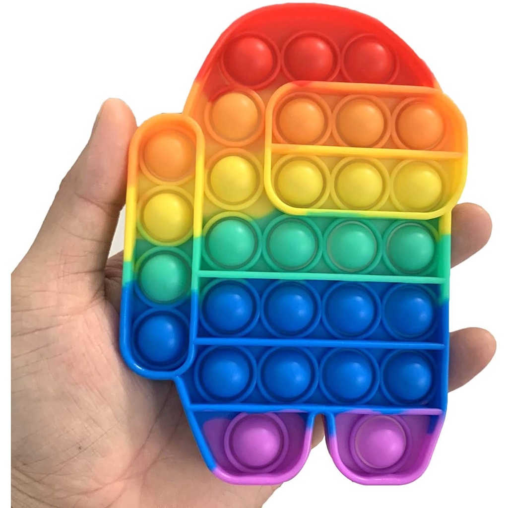 Paling murah !! pop it Pop Its rainbow multicolor Fidget Toy Push bubble Penghilang Stress